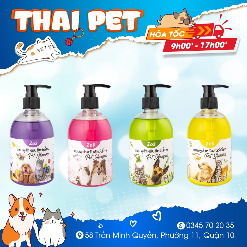 Sữa Tắm Chó Mèo Zo8 ThaiLand 300ml