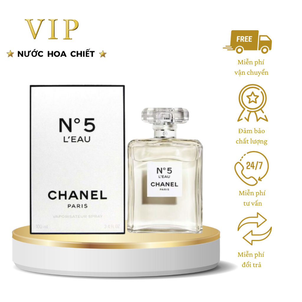 Nước hoa dùng thử Chanel N5 trắng EDP 10ml Nữ Chính hãng Lưu Hương 12h - VIP SHOP
