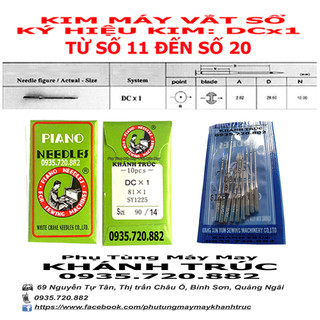 20 cây Kim DCx1 TRUNG QUỐC từ số 11 đến 18 dùng máy VẮT SỔ máy may công nghiệp