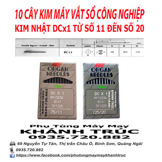 10 cây Kim DCx1 Nhật từ số 11 đến số 20 dùng máy VẮT SỔ máy may công nghiệp