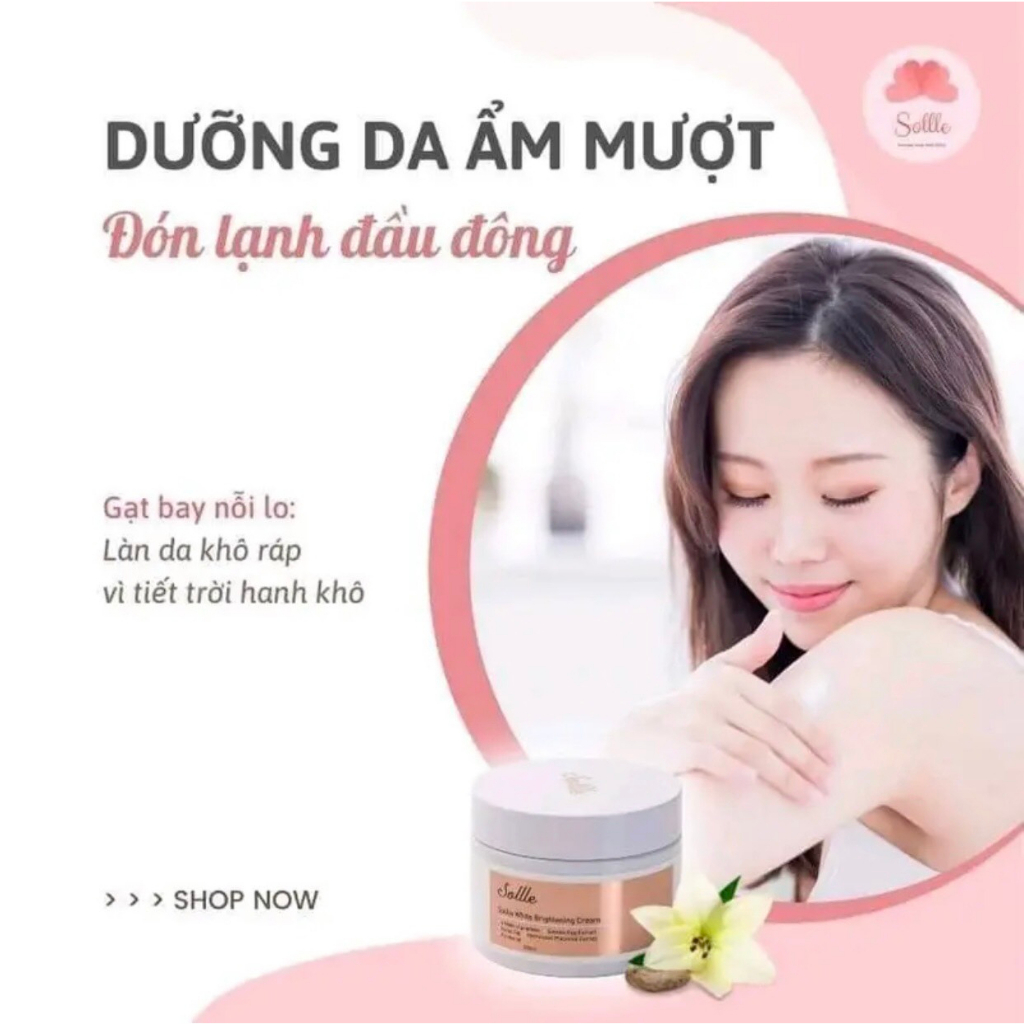 Kem dưỡng trắng da toàn thân Sollle, make up body, chống nắng Hàn Quốc