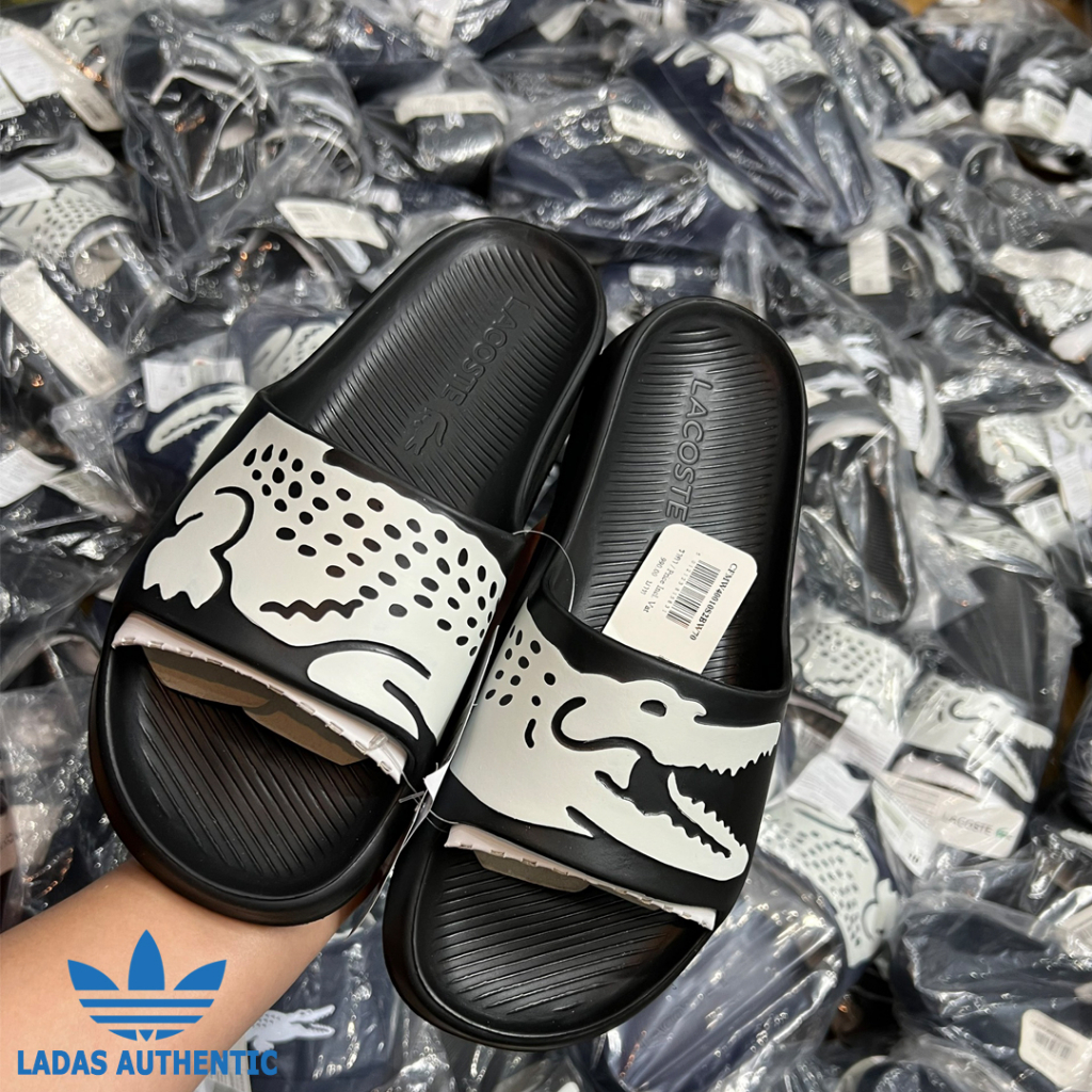 Dép chính hãng Lacoste 2 màu Đen, Navy