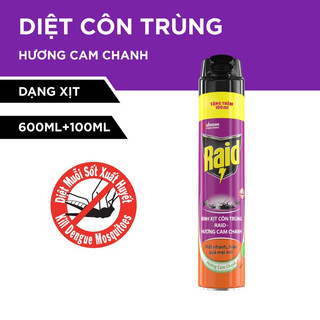 Chai xịt côn trùng Raid - 520ml & 600ml