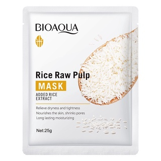 Mặt nạ GẠO Bioaqua cấp ẩm mờ thâm dưỡng da DƯỠNG TRẮNG mềm mịn cải thiện làn da khoẻ mạnh