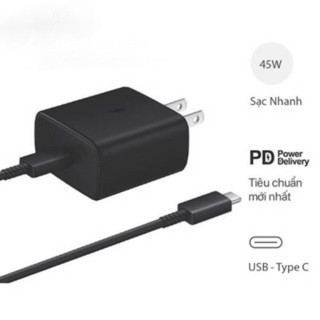 Bộ sạc nhanh ss 45w c to c- sạc siêu nhanh note 10 plus/s20 ultra note 10 plus 5g/note 20/note 20 ultra