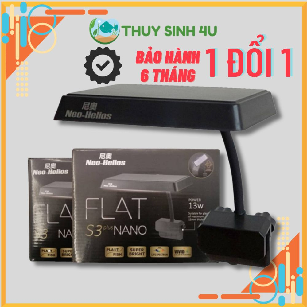Đèn Flat S3 Plus Nano RGB đỏ cá không đỏ nước