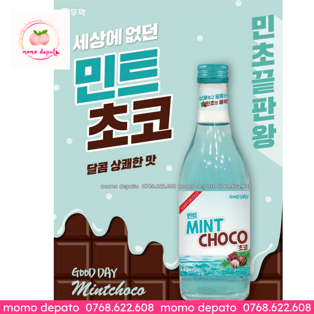 Soju Hàn Quốc - Soju Mint Choco Hàn Quốc Good Day - Soju Bạc Hà Mint Choco Good Day Hàn Quốc.