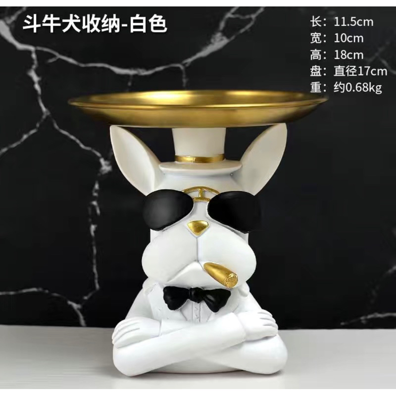 Bull đeo kính bê khay decor