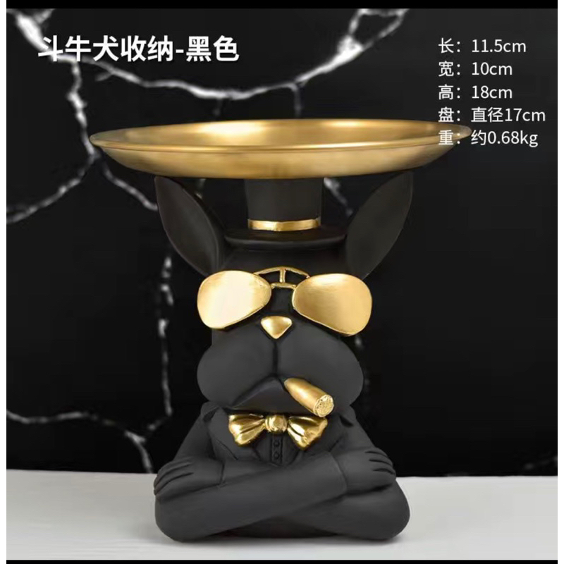 Bull đeo kính bê khay decor