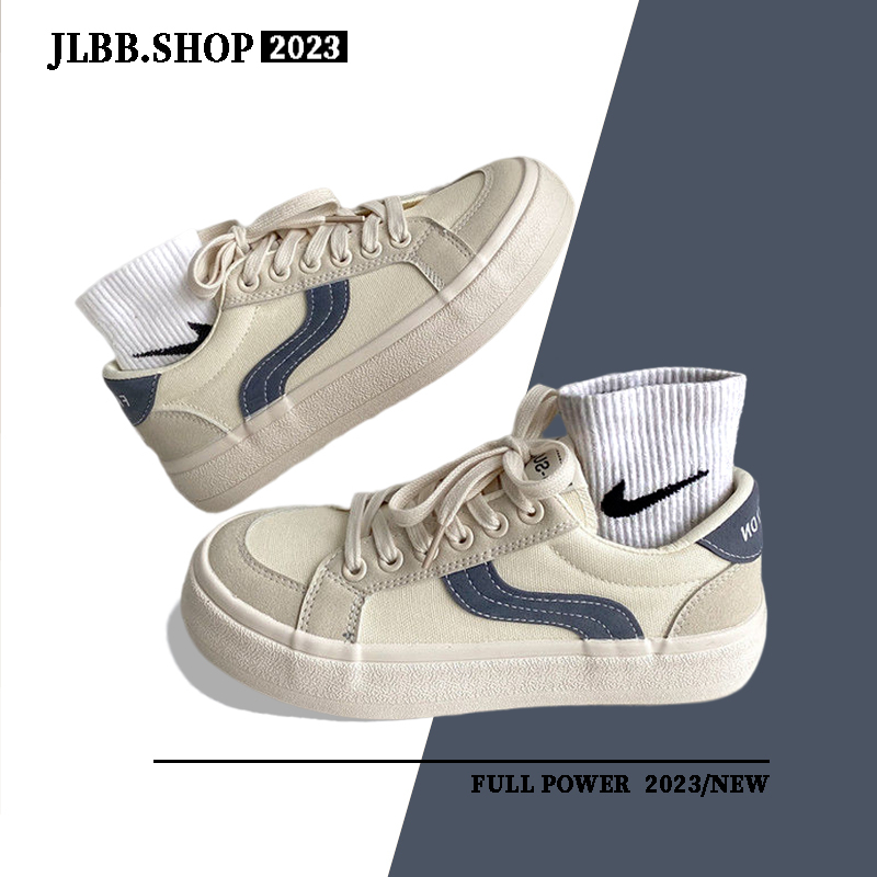 Giày thể thao nữ sneaker màu be ulzzang