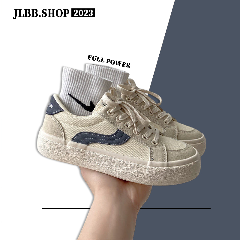 Giày thể thao nữ sneaker màu be ulzzang