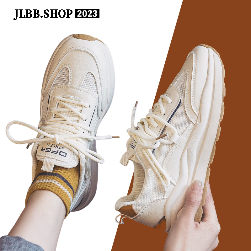 Giày thể thao nữ sneaker màu khaki ulzzang