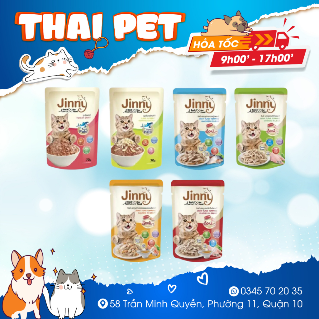 Pate Jinny ThaiLand 70g Thải Búi Lông
