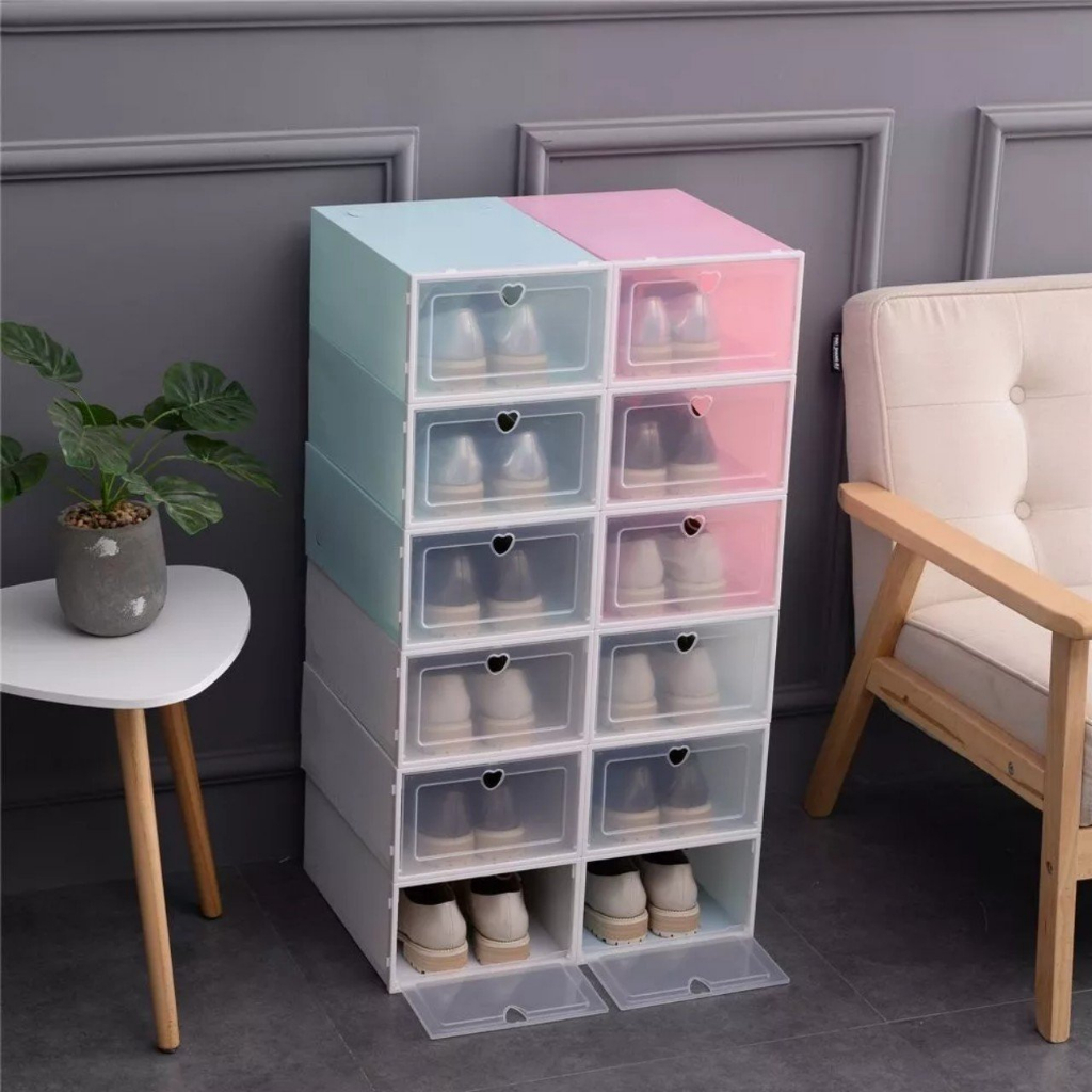 1 Hộp Đựng Giày Nhựa Lắp Ráp Thông Minh Chất Liệu PP Cao Cấp 33x22x14CM