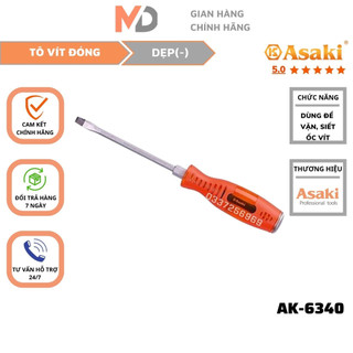 Tô vít đóng  6x150mm ASAKI AK-6340 thép chrome vanadium bền bỉ mở các chi tiết hoặc ốc vít một cách dễ dàng nhanh chóng