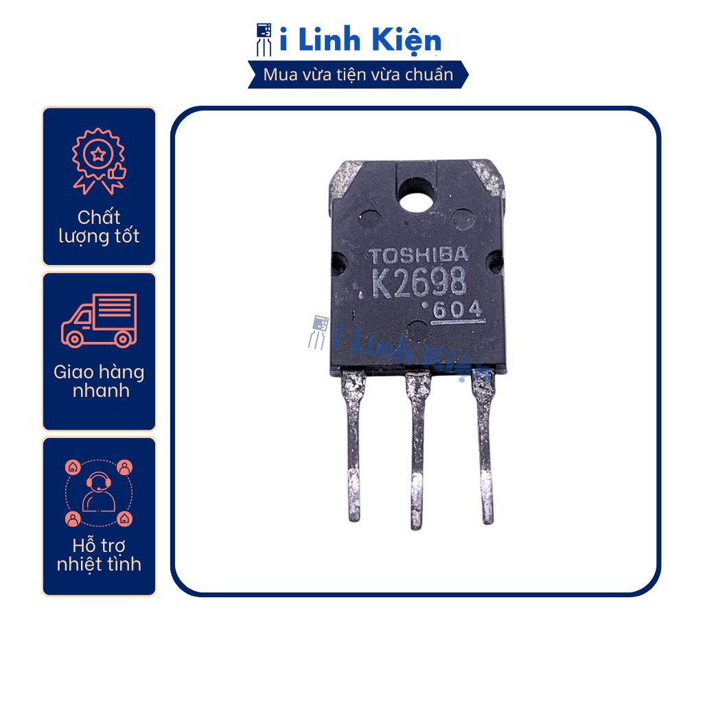 K2698 Mosfet 2SK2698 kênh N 15A 500V tháo máy chất lượng tốt. (kiểm tra trước khi gửi)