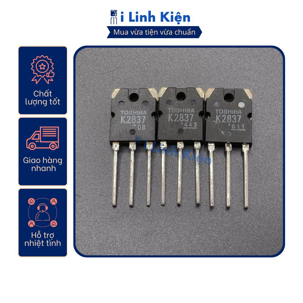 K2837 Mosfet 2SK2837 20A 500V tháo máy chất lượng tốt.