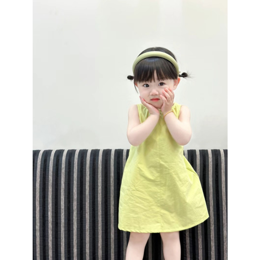 (Hàng Có Sẵn) Đầm Váy Cotton Cho Bé Gái, Váy CHữ A Cho Bé Gái Hàng Quảng Châu (Hình Thật shop Chụp)