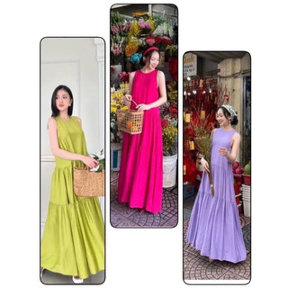 Đầm maxxi nhúng tần siêu xinh -quỳnh anh fashion vn