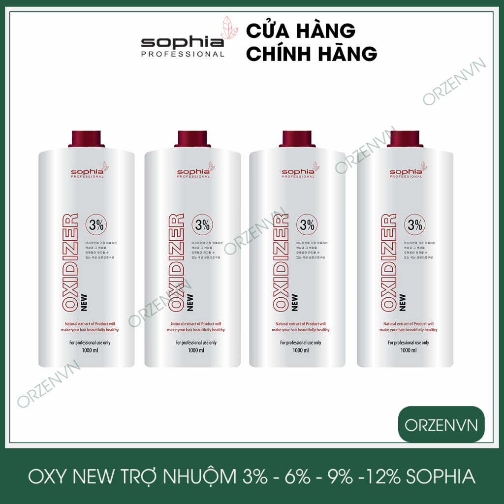 Oxy trợ nhuộm Oxidizer New Sophia 3% 6% 9% 12% giúp tóc lên màu nhanh