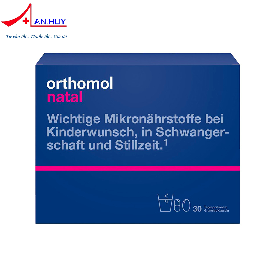 Orthomol Natal - xuất xứ Đức - bổ sung dưỡng chất cho bà bầu, hỗ trợ thai kỳ khỏe mạnh, bé khỏe - nhà thuốc An Huy