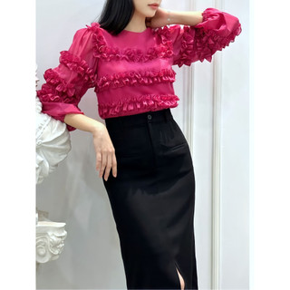 Set áo bèo hồng thiết kế cao cấp