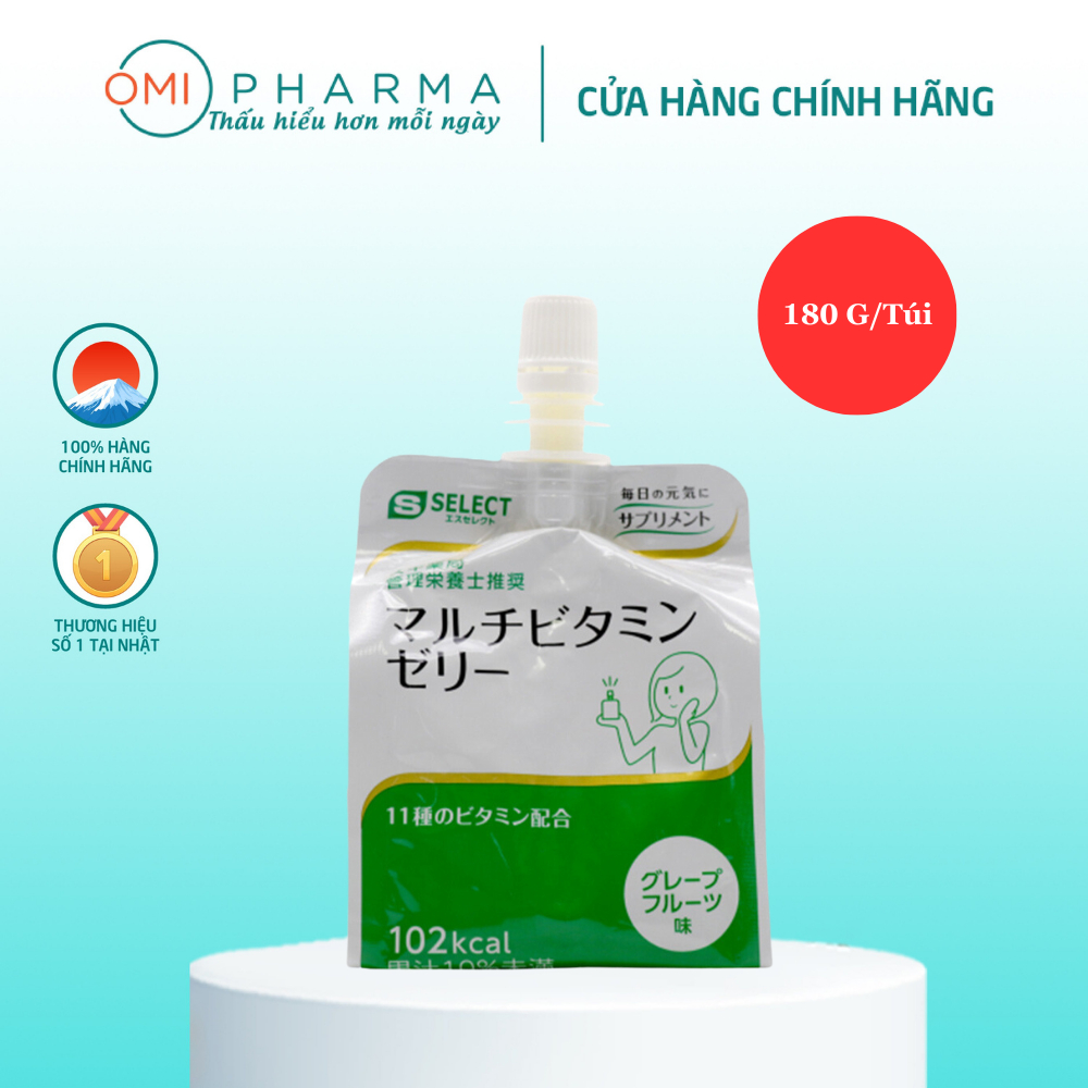 Thạch Uống Multivitamin Jelly Drink S Select Nhật Bản (180g/ Túi)