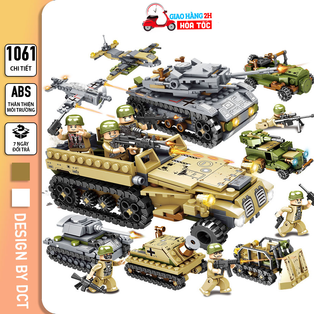 BỘ ĐỒ CHƠI LEGO XE TĂNG CHỦ LỰC, XE HỎA TIỄN,MÁY BAY CHIẾN ĐẤU, ĐỒ CHƠI THÔNG MINH CHO BÉ