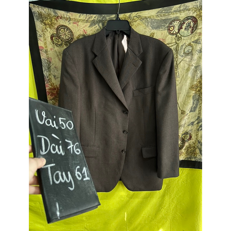 ❤️Áo Vest Blazer Nam Nâu TRUNG NIÊN size to 2 lớp 2hands (Hàng si Nhật bản)