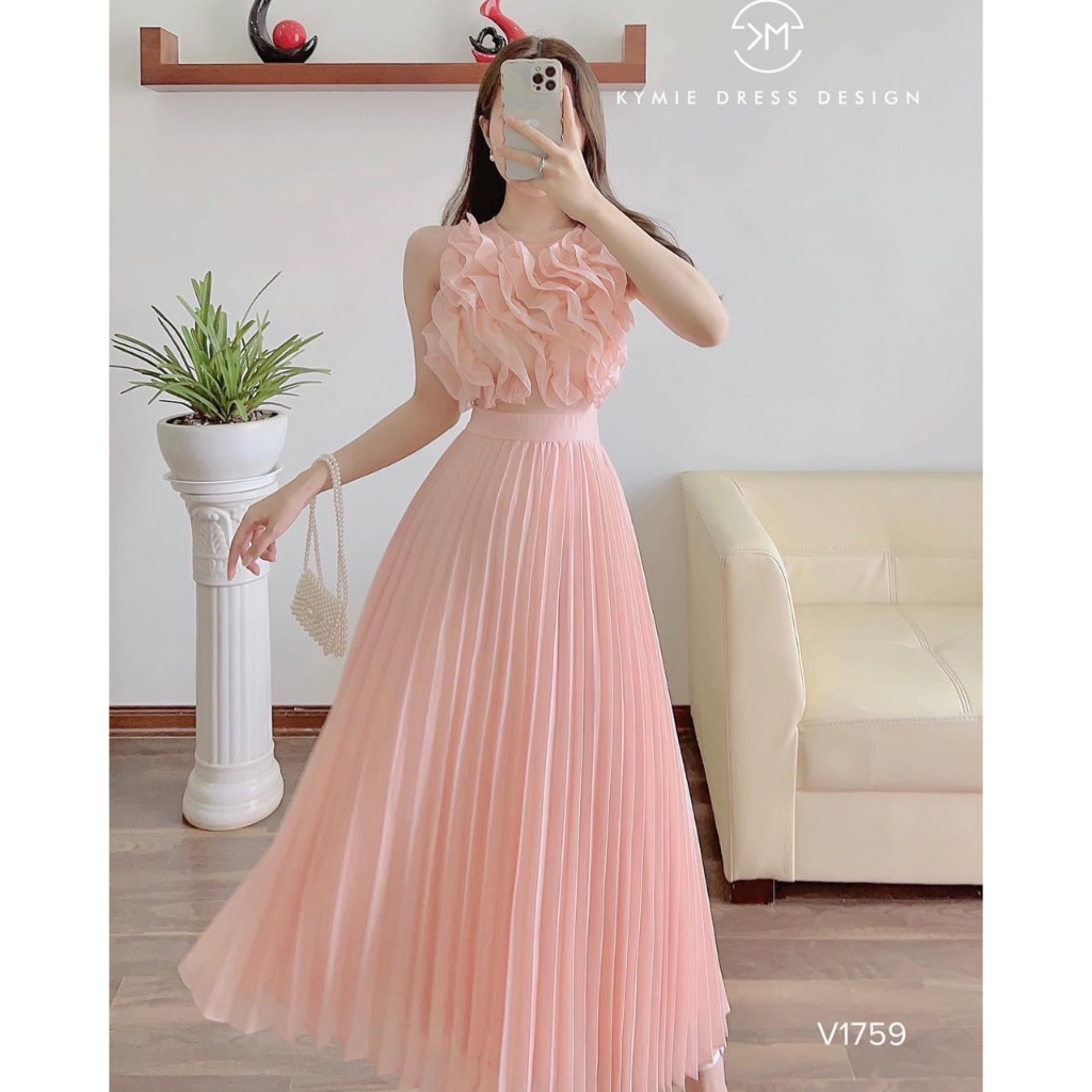 SIÊU PHẨM ĐẦM XÒE XẾP LY BÈO NGỰC ĐẸP XUẤT SẮC SANG TRỌNG