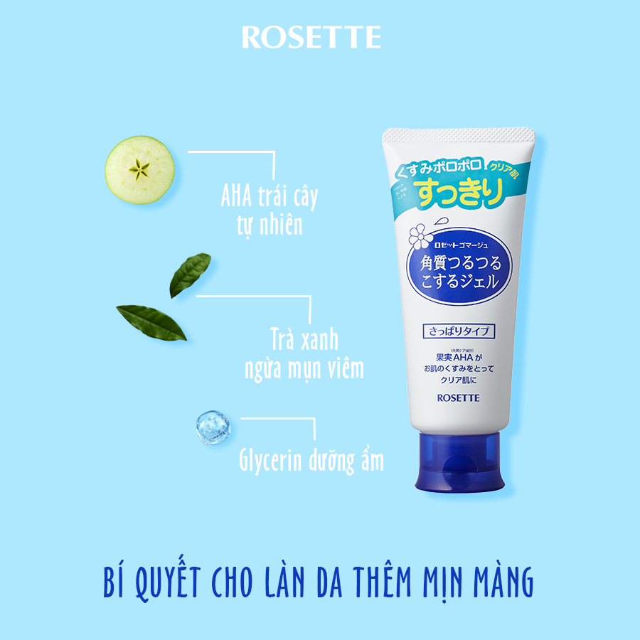 Gel Tẩy Tế Bào Chết Rosette Dành Cho Da Dầu Và Da Khô 120g, Rosette Gommage Peeling Gel