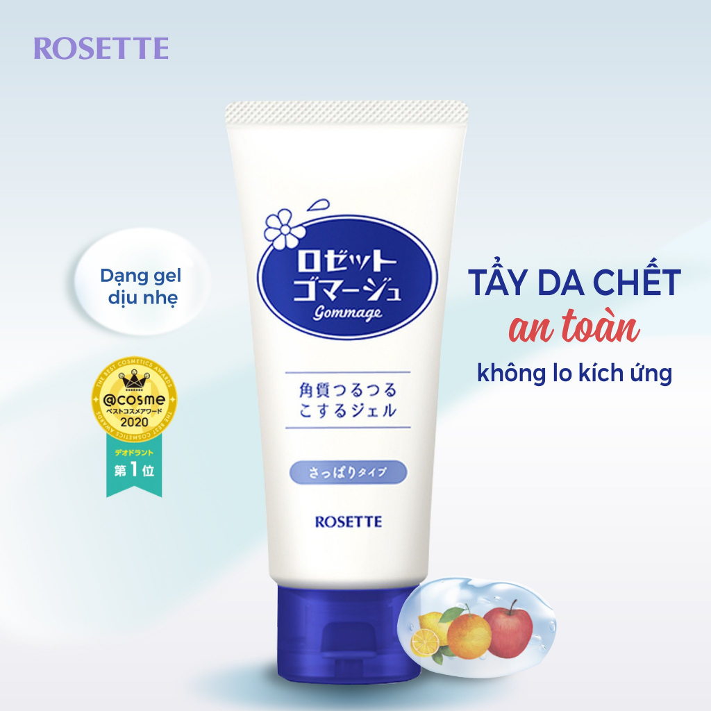 Gel Tẩy Tế Bào Chết Rosette Dành Cho Da Dầu Và Da Khô 120g, Rosette Gommage Peeling Gel
