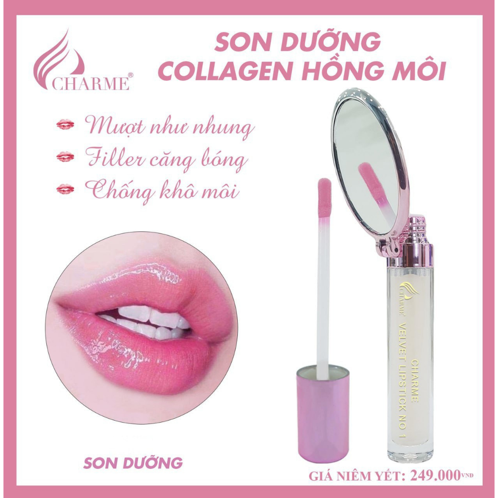 Son Dưỡng Charme Velvet Lipstick Collagen