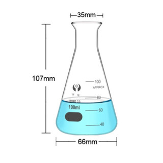 Bình tam giác thủy tinh 100ml