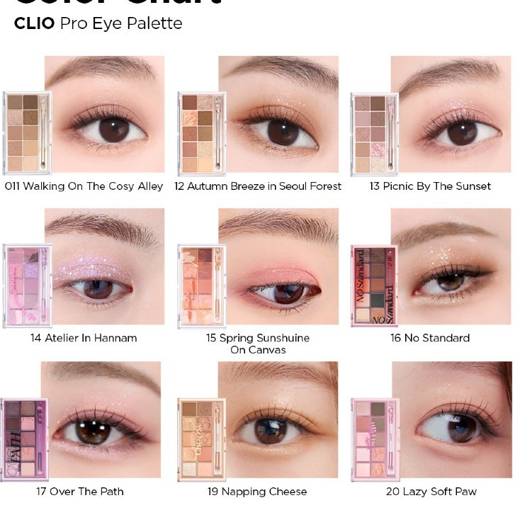 Bảng Phấn Mắt Clio Pro Eye Palette - Koshort in Seoul Limited sticker Mèo 10 Ô [01 - 09 - 13 - 15 - 19 - 20]
