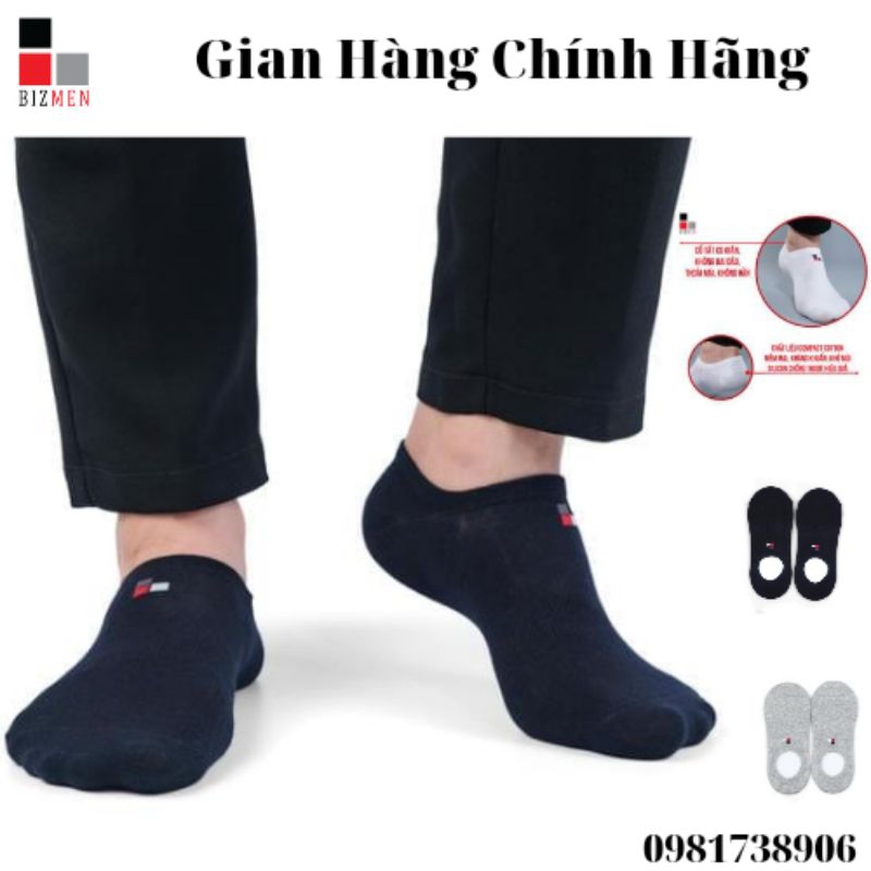 Tất Lười Nam Cao Cấp BIZMEN Sợi Cotton Khử Mùi Kháng Khuẩn Nhiều Màu