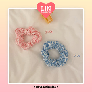 Scrunchies cột tóc họa tiết đốm cá tính lin