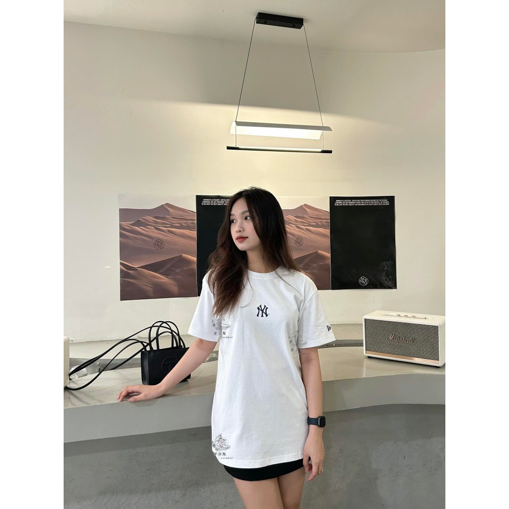 Áo thun MLB Newyork form rộng phong cách unisex phông NY basic nam nữ tay lỡ chất liệu cotton oversize LOIX