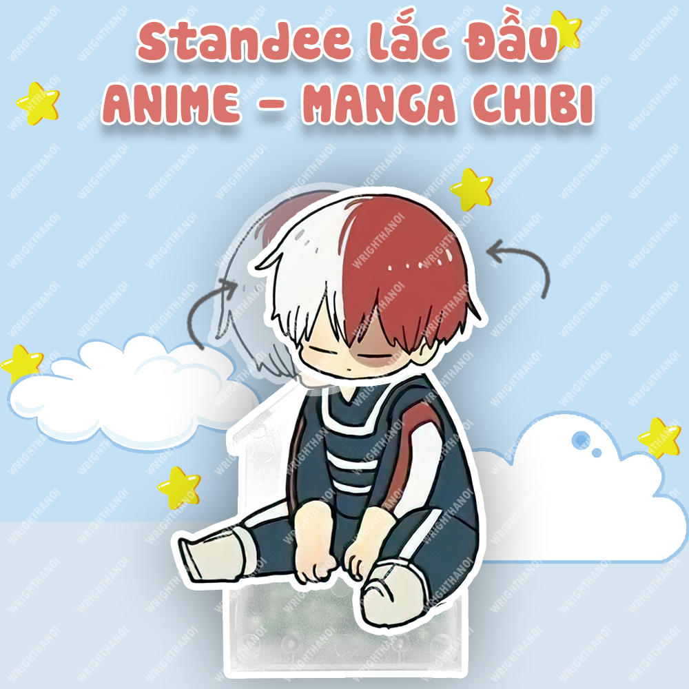 Standee Lắc Đầu My Hero Academia Bakugo Todoroki Shouto Anime Manga Nhật Bản Chibi Cute