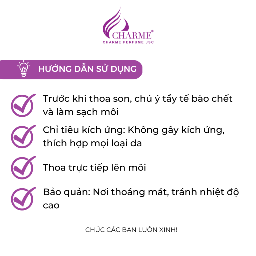 Son Dưỡng Charme Velvet Lipstick Collagen