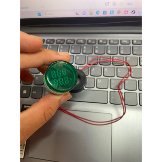 Đèn báo volt và ampe màu xanh (vôn kế 50-500V) và ampe (ampe kế 0-100A)