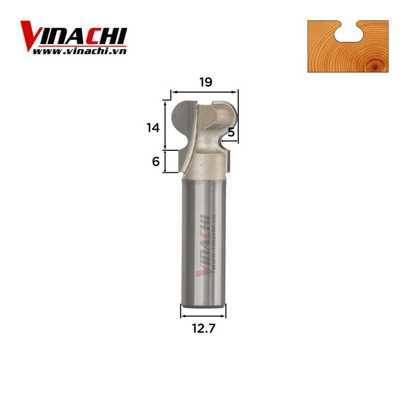 Mũi Soi Tay Nắm Âm Tideway AC1503 - Mũi phay gỗ làm tay nắm cửa tủ | Mũi soi rãnh tay nắm móc âm