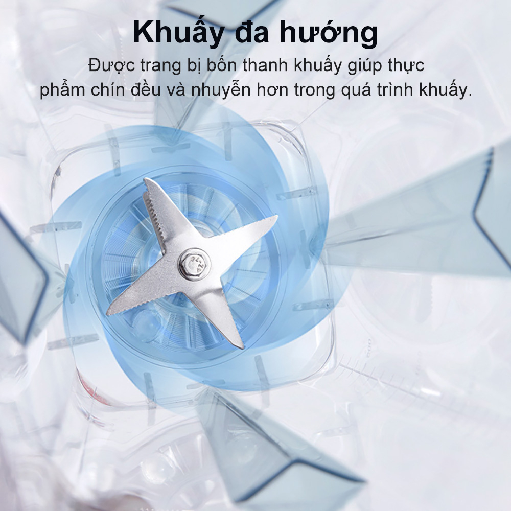 Swokii SC-1589 máy xay sinh tố công nghiệp, 4500W máy xay sinh tố đa năng, 2L máy xay sinh tố, máy say xinh tố, Với Lưỡi Thép Không Gỉ, Thích hợp cho sinh tố, thịt, trái cây và rau quả, v.v.