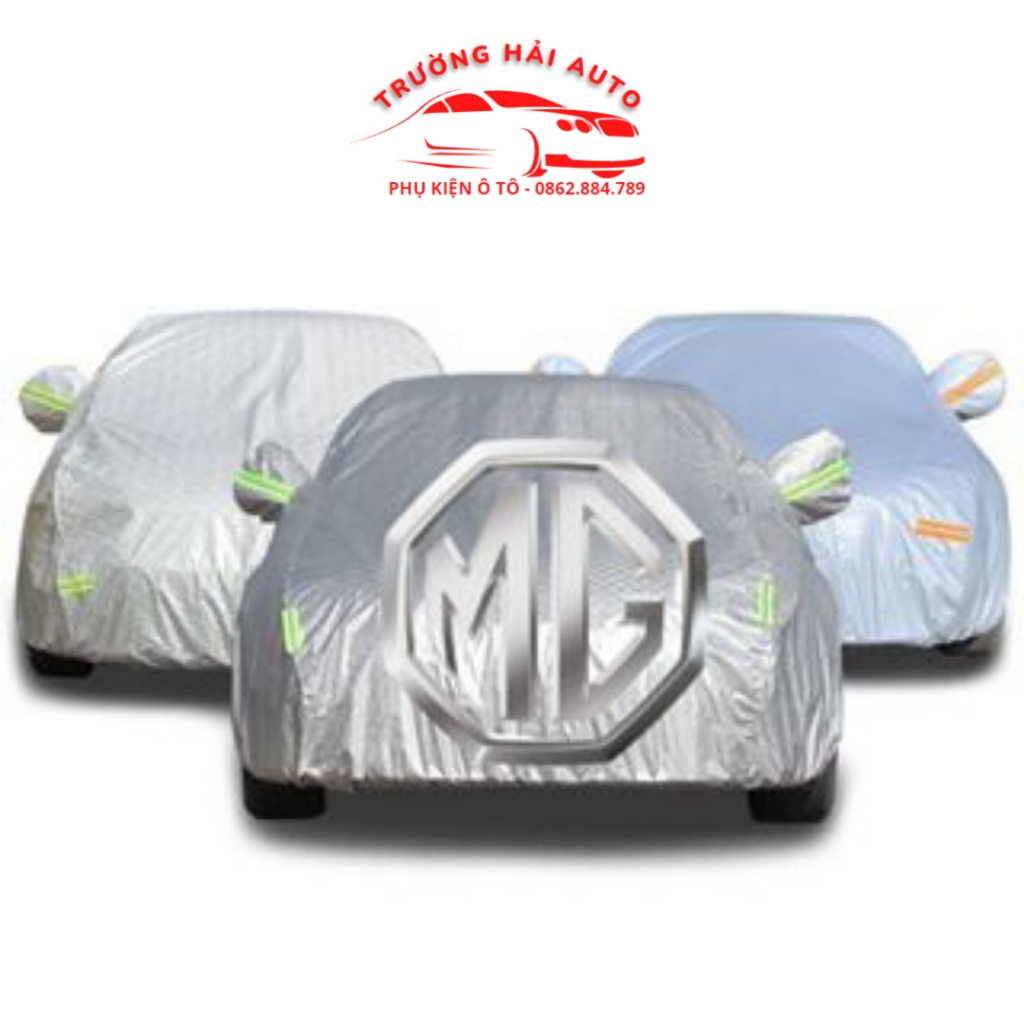 Bạt phủ xe ô tô MG HS, MG ZS,MG5 - Bạt phủ ô tô 3 lớp chống xước có khóa kéo cánh cửa