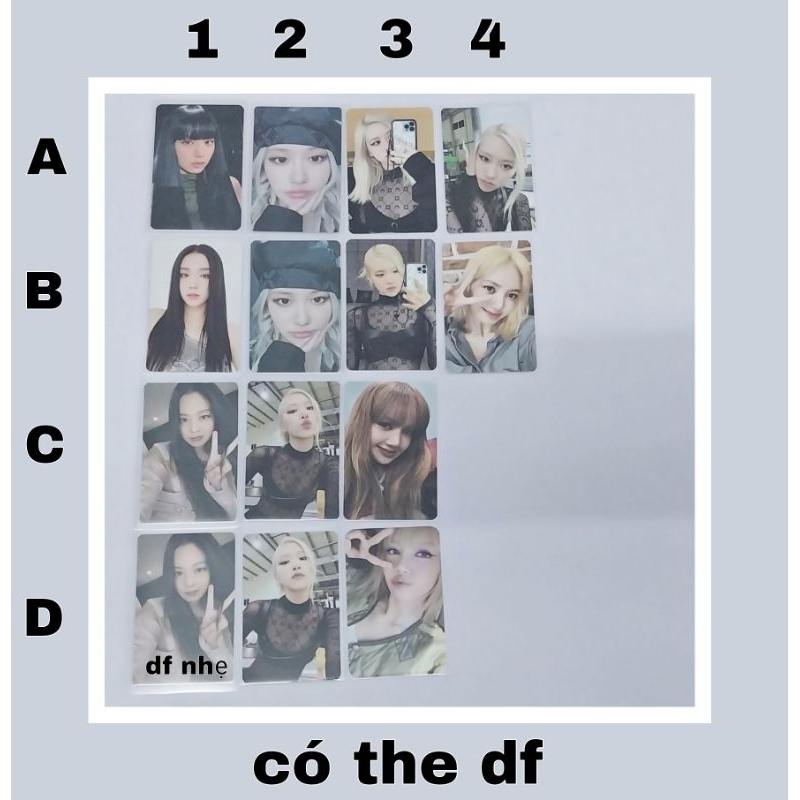 PHOTOCARD BORN PINK BLACKPINK những chiếc thể bo góc xinh xắn