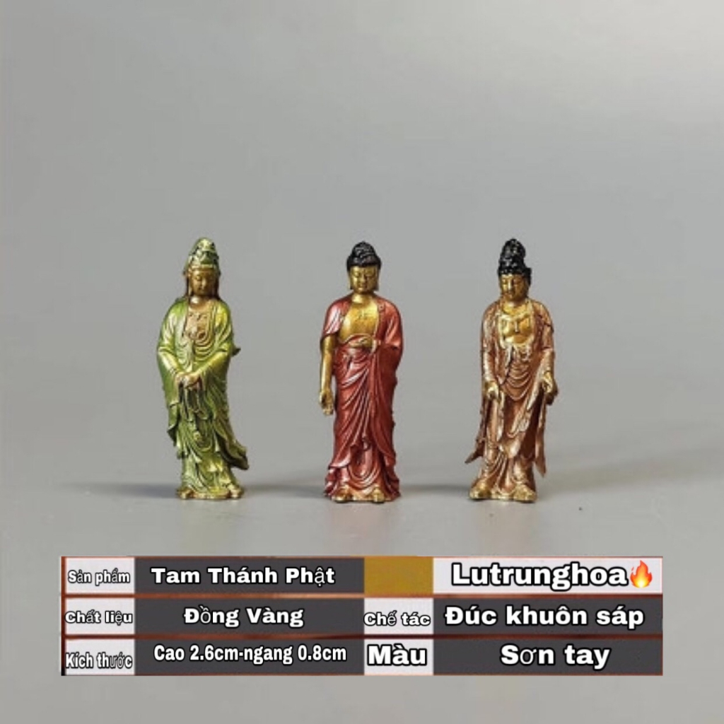 Tượng Đồng Tam Thánh Phật (TDJ440+441+442)