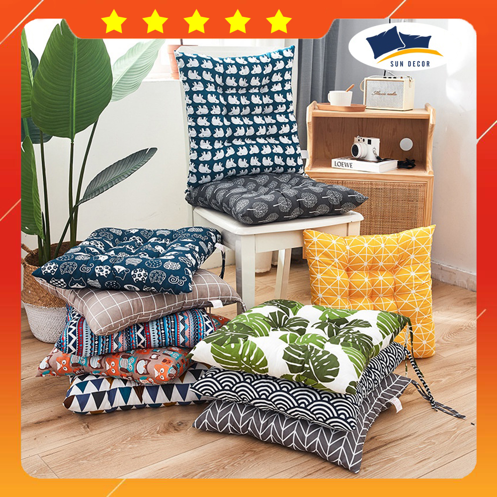 Nệm Lót Ghế Văn Phòng Nhiều Mẫu (40x40cm), Đệm Bông Ngồi Bệt Kiểu Nhật - Nệm Trang Trí Quán Cafe, Trà Sữa
