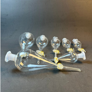 Phễu chiết tinh dầu, phễu chiết quả lê lab ha noi khóa thủy tinh 60ml - 1000ml