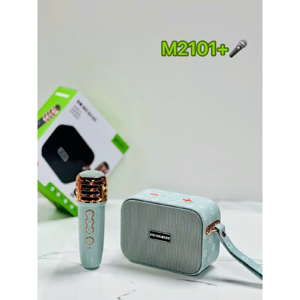 Loa Bluetooth Karaoke BOOMS BASS M22021+ kèm 1 mic ko dây cực hay