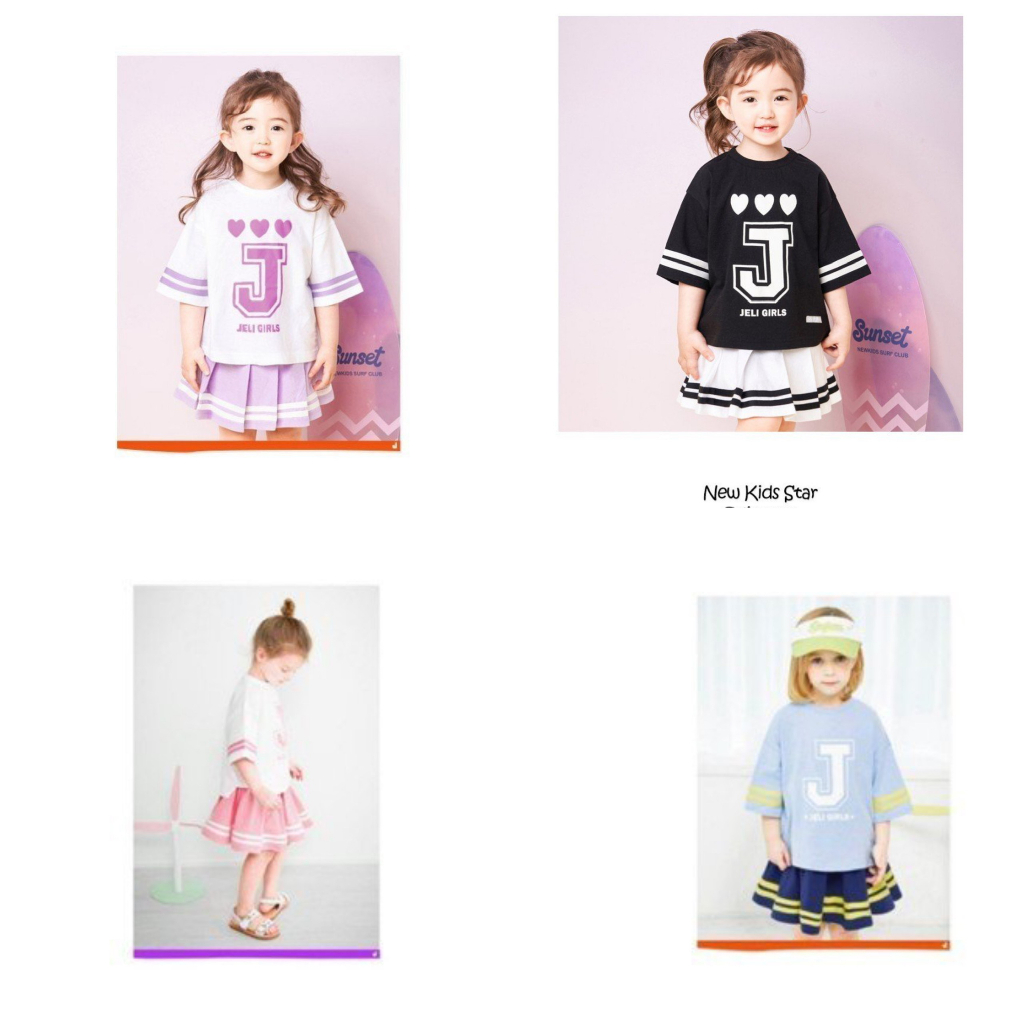 BH2368 BH23120 Bộ Jellispoon bé gái cotton hình chữ J (12-40kg)